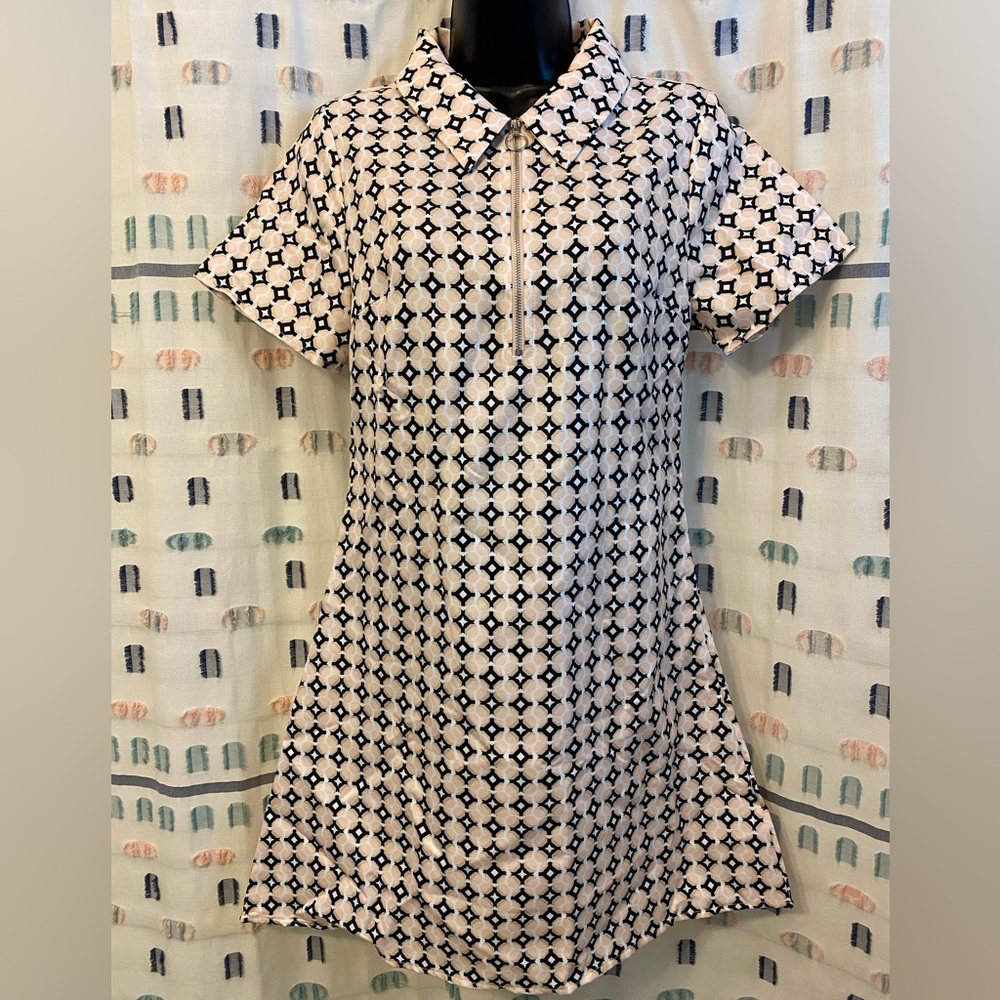 Retro Geometric Mini Dress